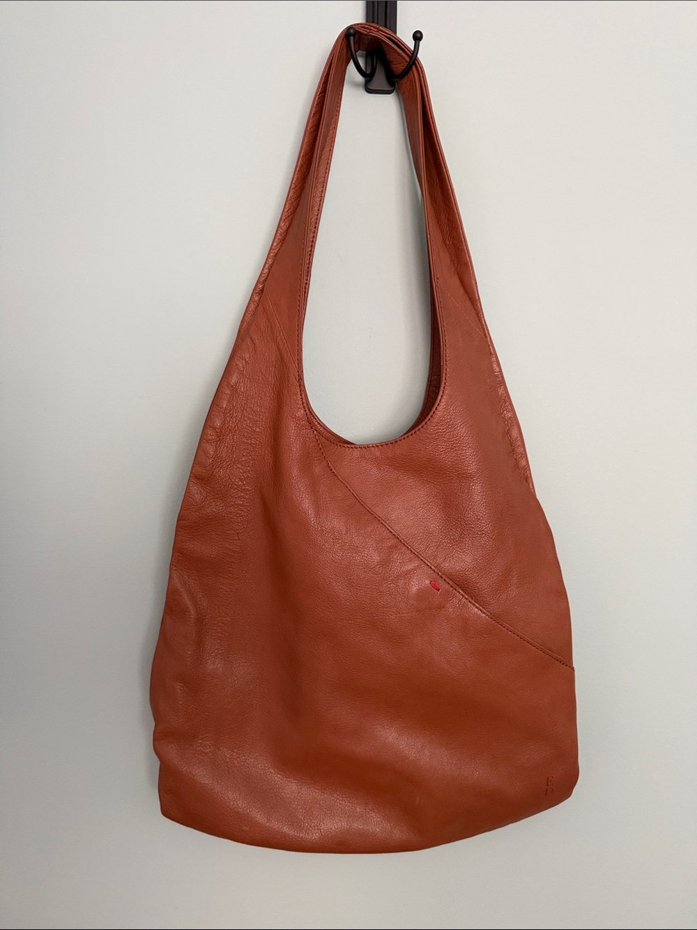 Women's Leather Shoulder Bag in Cognac